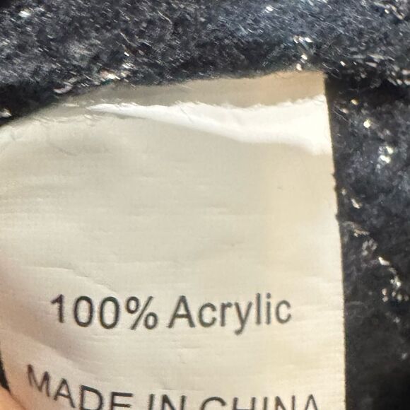 Alexis sweater or cardigan in black and silver with pearl buttons size XL - Picture 10 of 10